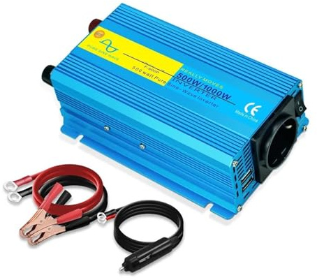 Convertidor Inversor Pantalla LED 1500 W/2600 W CC 12 V A CA 220 V para Transformador Voltaje Onda Sinusoidal Pura Convertidor Energía Solar Transformador(12V 220V 1000W B)