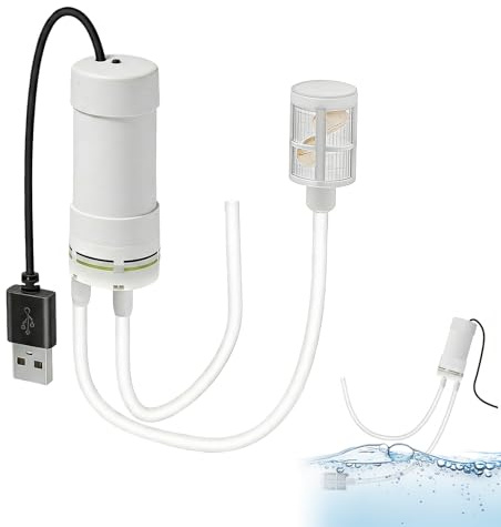 Mini pompa dell'acqua piccola, DC 5 V, autoadescante USB, pompa dell'acqua autoaspirante, alimentazione USB, mini pompa elettrica con tubo in PVC da 10 m, per la casa, tagliatrice, smerigliatrice