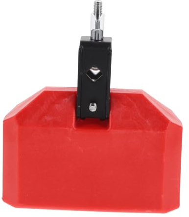 Mikinona Robuste Rote Kuhglocke aus Pvc für Schlagzeugset mit Glatter Oberfläche und Einfacher Reinigung Zubehör für Percussion und Musikalische Auftritte