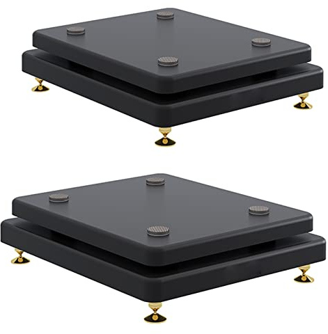 Subwoofer Isolation Stand, Riser Stabilizer Base, Speaker Isolation Feet Platform with Fixed Copper Nail for Studio Monitor