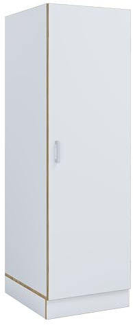 VCM Mehrzweck-Wäscheschrank, schmaler Stauraumschrank mit 3 Fächern & Drehtür, Maße Haushaltsregal H. 162 x B. 50 x T. 60 cm, Küchenschrank Rislo BD XL