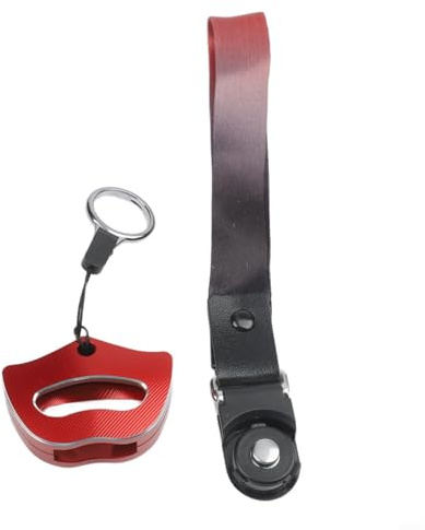 Schlüsselanhänger Aluminiumlegierung Mit Lanyard Für Bombardier Für Can-Am,Für Spyder Für RS RTS RT ST STS F3, Schutzhülle Mit Befestigungsring Für Motorrad-Schlüssel Zubehör(Red)