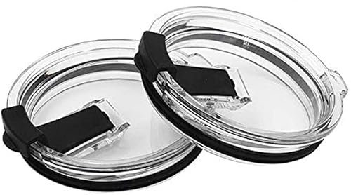 Gteller Ersatz-Deckel für Becher mit einem Fassungsvermögen von 568 ml, 900 ml, spritzwassergeschützt, auslaufsicher und mit Trinkhalm kompatibel 30 oz Schwarz