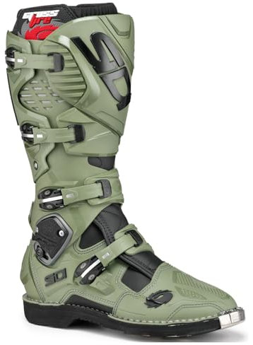 SIDI Crossfire 42 - Stivali da Moto Unisex , Multicolore (Nero / Cenere), 43 EU