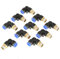Pneumatische Winkel Schnellkupplung Luftfittings Adapter Außengewinde Komponente 8mm Durchmesser Gewinde G1 / 4 Set 10 stücke