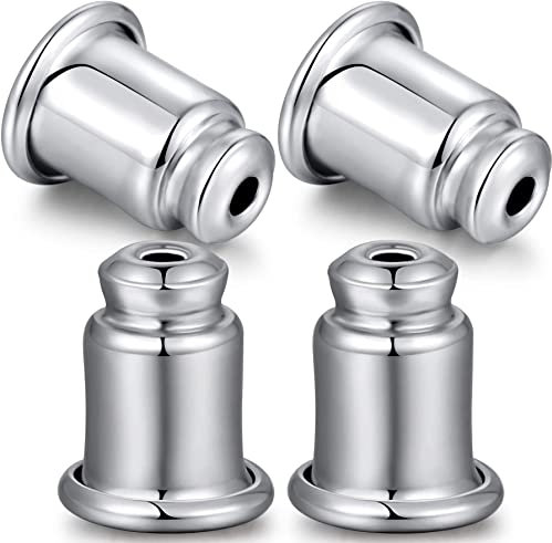 Jiahanzb Fermoirs de boucles d'oreilles sécurisés en argent sterling hypoallergénique - Fermoirs de boucles d'oreilles à tige de sécurité, Cristal, Oxyde de Zirconium