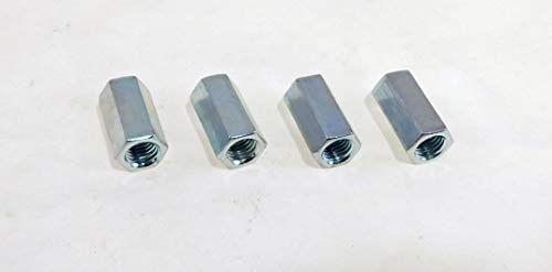 4 Pack 5/16-24 X 7/8 Long Fine Thread Hex Coupling Nut with Zinc Plate