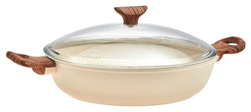 Tegame 2 Maniglie con Coperchio Antiaderente Bianca Rock 'n' Rose 28cm Sambonet