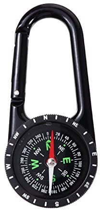 BESPORTBLE Kompass Karabiner: Compass Tragbarer Camping Orientierungslaufkompass Wanderkompass mit Hakenring Multifunktionskompass zum Campingnavigation
