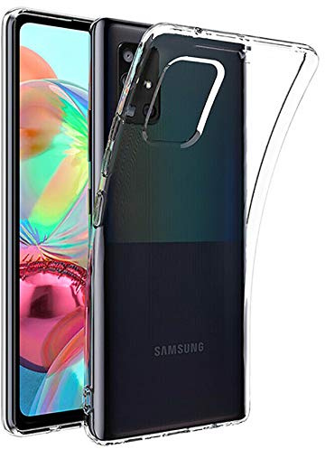 Suncase Transparent Silikon Hülle kompatibel mit Samsung Galaxy M51 - Stoßfest Klar Flexibel Durchsichtige TPU Case Handyhülle Schutzhülle Inkl. Folie Glas