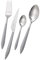 BUGATTI, Ares, Set Posate 4 pezzi in Acciaio Inox 18/10 e Manico Colore Concrete (Grigio), Set per 1 Persona, Composto da Cucchiaio, Forchetta, Coltello e Cucchiaino Caffè