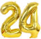 Helium Luftballons 24 gold Geburtstagsdeko 40 24 Geburtstag Party Deko Supplies,ballon 24 geburtstag,24 luftballon gold,folienballon 24 geburtstag mann frau ballon 24 geburtstag deko gold(24)