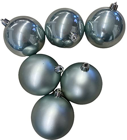 CHICCIE 6 Set Weihnachtskugeln Eukalyptus 8cm - Christbaumschmuck Kugeln Tannen