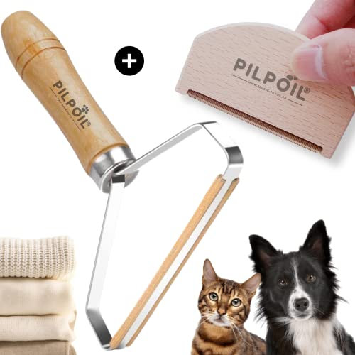 X2 Removedor de Pelusa, Quita Pelusas Ropa, Quitapelusa Manual, portatil Lint Remover, Afeitadora Reutilizable para la restauración del Abrigo y Las Telas de Cachemira, sábanas de algodó | Pilpoil