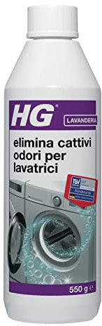 HG Elimina Cattivi Odori per Lavatrici, Detergente per Lavatrice, Elimina Cattivi Odori e Rimuove lo Sporco dagli Scarichi, 550 g (657055108)
