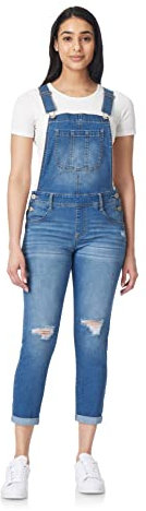 WallFlower Juniors Instastretch Salopette en Jean Taille mi-Haute (Standard et Plus), Danner, S Femme