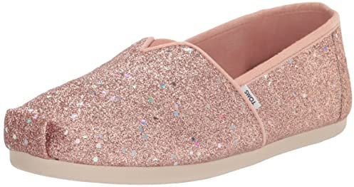 TOMS Damen Glitter Alpargata Flache Slipper, Rosa, 36 EU