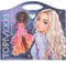 Depesche 11711 TOPModel Create your Glamour Special- Malbuch mit 52 Seiten zum Designen glamouröser Outfits, Spiral-Buch mit vorgedruckten Models, 2 Stickerbogen, 2 Schablonen und 8 Stoffmustern