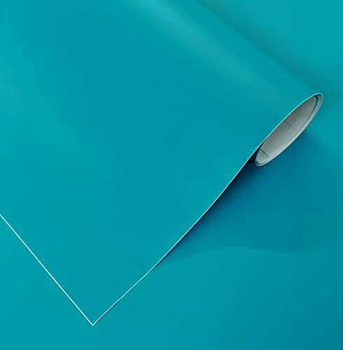 Vinilo Adhesivo Turquesa Mate 30x120 cm Para Muebles Cocina Paredes Ventanas Manualidades Papel Adhesivo Decorativo (30x120 cm, Turquesa)