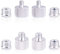 AIEX 8pcs Micro Thread Adapter, Mic Stand Adapter Thread Adapter, 5/8 Female to 3/8 Male, 3/8 Female to 5/8 Male, 5/8 Female to 1/4 Male and 1/4 Female to 5/8 Male (Silver)