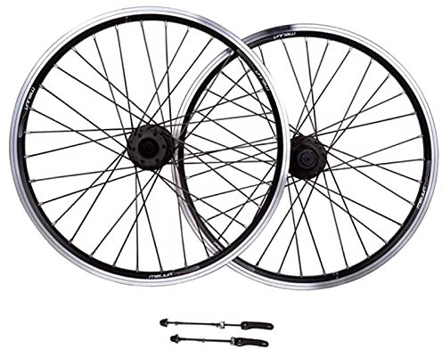Generic 20 Zoll Faltbarer Fahrrad-Schnellspanner-Laufradsatz BMX 406 Felge C/V-Bremse Scheibenbremse 32-Loch-Nabe 1730 g für 7/8/9/10-Gang-Kassettenschwungrad