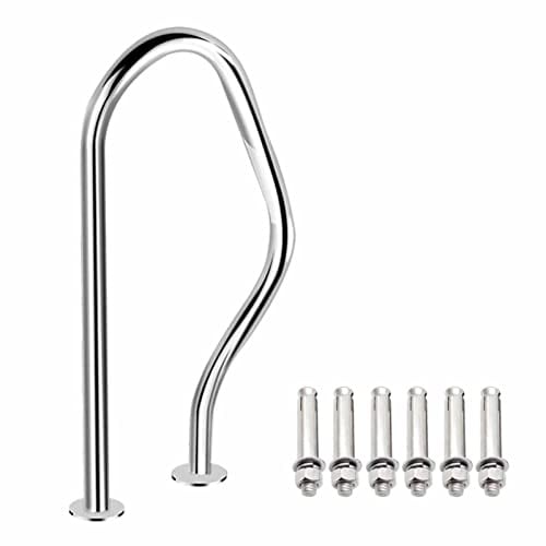 HOBIRD Schwimmbad Handschiene 304 Edelstahl Anti-Rutsch-Pool-Handläufe Easy Mount Hand GRAUBEN