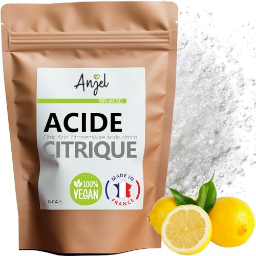 Acide Citrique Poudre Alimentaire 100% Naturel - Additif Alimentaire Soupe Marinade Gélifiant Confiture Détartrant Détachant - NCA (250)