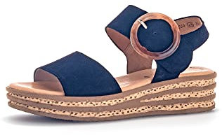 Gabor Damen Plateausandalen | Frauen Sandalen | Best Fitting | Strandschuhe | Sandaletten | Dicke Sohle | Sommerschuhe | Atlantik | 38 EU - 5 UK