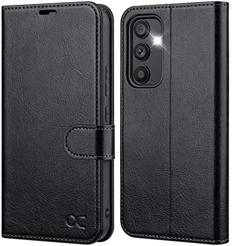 OCASE Hülle für Samsung Galaxy A54 5G Handyülle Klapphülle [Standfunktion] [mit Kartenfach ] [RFID-Sperrung Schützt] Premium Leder Brieftasche Lederhülle Tasche Schwarz
