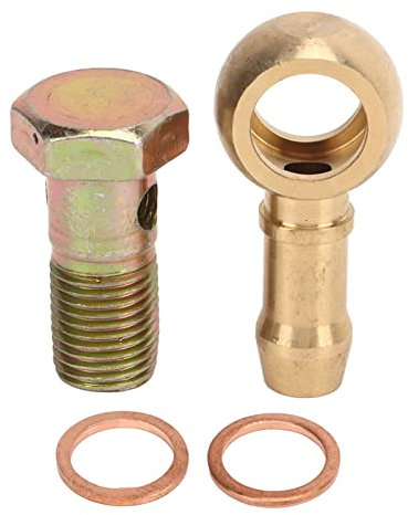 Banjo-Schrauben-Befestigungssatz, M12 X 1,5 Mm Banjo-Schrauben-Befestigungssatz mit 2 Unterlegscheiben, Banjo-Bremsen-Befestigungsadapter aus Aluminiumlegierung für das Auto