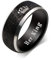 Uloveido Y1314 Ring mit Aufschrift Her King, zweifarbig, Schwarz / Blau, passend für Paare, Hochzeit, Verlobung, Valentinstag, Schmuck, Geschenke, P1/2 (57mm), Kein Edelstein