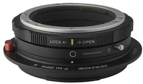 XPIMAGE Bague d'adaptation pour Monture d'objectif Compatible avec Les objectifs Nikon F et Fujifilm GFX (GFX50 et GFX100)
