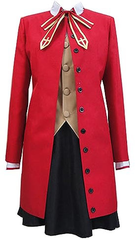 Anime Cos Fate Stay Night Tohsaka Rin Cosplay-Kostüme für Halloween Weihnachten Party-Sets Uniformen (Rot, X-Large)
