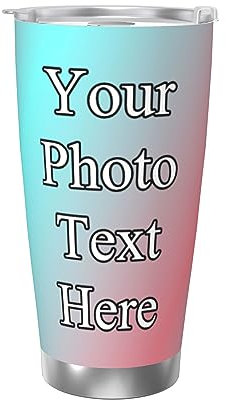 Gobelet isotherme personnalisé en acier inoxydable avec texte photo, tasse à café de voyage personnalisée, tasse à eau personnalisée, tasse de voiture, cadeaux pour hommes, femmes, papa, maman