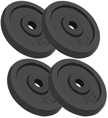 ZEYUAN Hantelscheiben 4 STK. 4x5 kg Gusseisen, Gewichte Hantel, Gewichtsscheiben, Trainingsgewichte, Hantelgewichte, Fitness Gewichte
