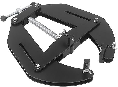 Pipe Clamps Screw Clamp Made of Carbon Steel Black, 12.7-30.5 Cm Pipe Clamp Installation for Welding and Precise Alignment of Pipes