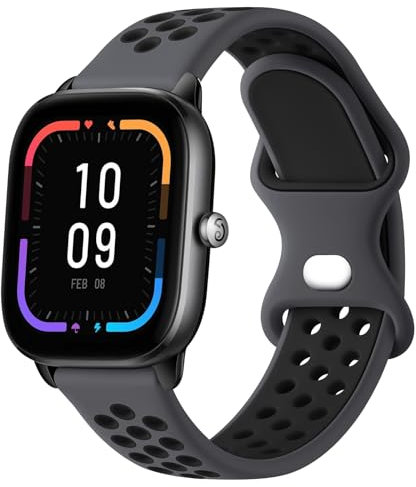 Oumida für Amazfit GTS 4 Mini Armband/Amazfit GTS 2 Mini Armband/GTS 4/GTS 3/GTS 2/GTS 2e für Damen Herren, 20mm Silikon Ersatzarmband Atmungsaktives Wasserdichtes Sport Armbänder für Amazfit Bip 3