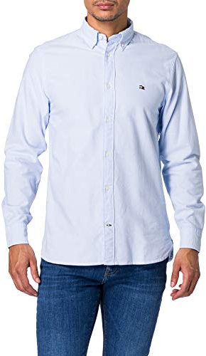 Tommy Hilfiger Uomo Camicia Regular Fit, Blu (Calm Blue), XXL