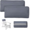 Rasugarlary Kopfstützenkissen für Terrasse, Chaiselonge, Chaiselongue-Kissen für den Außenbereich, mit verstellbarem elastischem Streifen, Kopfstützenkissen für Liege, Bürostuhl, Dunkelgrau, 2 Stück