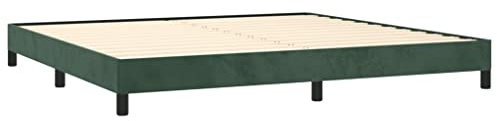 Tino Tech Doppelbett Polsterbett Bettrahmen Modernes Bettgestell Bed Gästebett Bettgestell Dunkelgrün 200x200 cm Samt