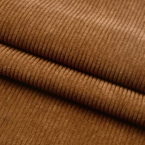100 cm x 155 cm Cordstoff Meterware Quiltingstoffe Deko Stoffe Stoff zum Nähen Bekleidungsstoffe Dekostoffe für DIY Kunsthandwerk Basteln Kleidungsdekoration Sofadekoration,Braun
