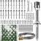 HEIBTENY Rankhilfe Aus Edelstahl Für Kletterpflanzen 20 Halter 30MX3MM Stahlseil Komplettset Seilsystem Für Schwere Kletterpflanzen Wie Blauregen Rosen Weinreben