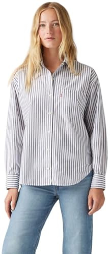 Levi's Femme Chemise Boyfriend Harlie Marinas Stripe Navy Blazer Blue M