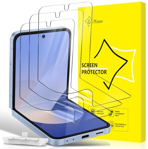 GiiYoon Lot de 3, Protection Ecran pour Samsung Galaxy Z Flip 6 [Non-Verre] [HD Clear] [Sans Bulles] [Anti-rayures] Films de Protection en TPU Flexible Compatible avec Samsung Galaxy Z Flip6