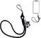 Pendentifs pour Téléphones, Bijoux de Telephone Portable, Bracelet Telephone, Dragonne de Téléphone, Charme de Téléphone pour Femmes Filles, Noir