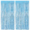 Alaoo 2PCS 2M Tinsel Curtain, Aluminum Foil Fringe Curtain, Hanging Door Streamers, Party Streamers Curtain Decorations for Birthday Party Wedding Graduation Christmas Photo Backdrop, Light Blue
