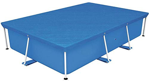 Rechteckige Poolabdeckung, 259 x 170 cm, verdickt, Anti-UV, staubdicht, Blasen-Poolabdeckung für oberirdische Pools, zufällige Farbe