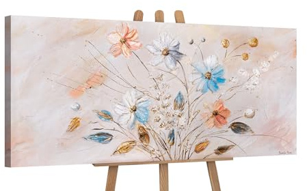 YS-Art Acryl Blumenbilder Gemalt handgemalt der Wandgestaltung modernes