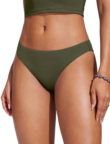 CRZ YOGA Low Waisted Bikini Bottoms Dark Olive 10