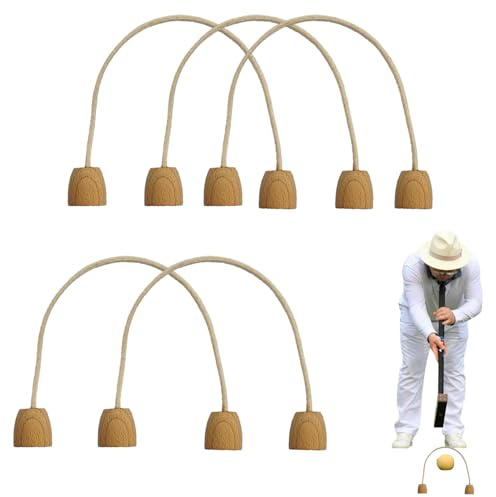 Crocking Wicket Set – Weiß Collar Cotton Rope Crocket Crocket, 5-teilig, perfekt für Hinterhofspiele | Ein robustes 7,08 x 5,9 Zoll großes Sprechspiel, perfekt für Spiel und Freizeit in Pl